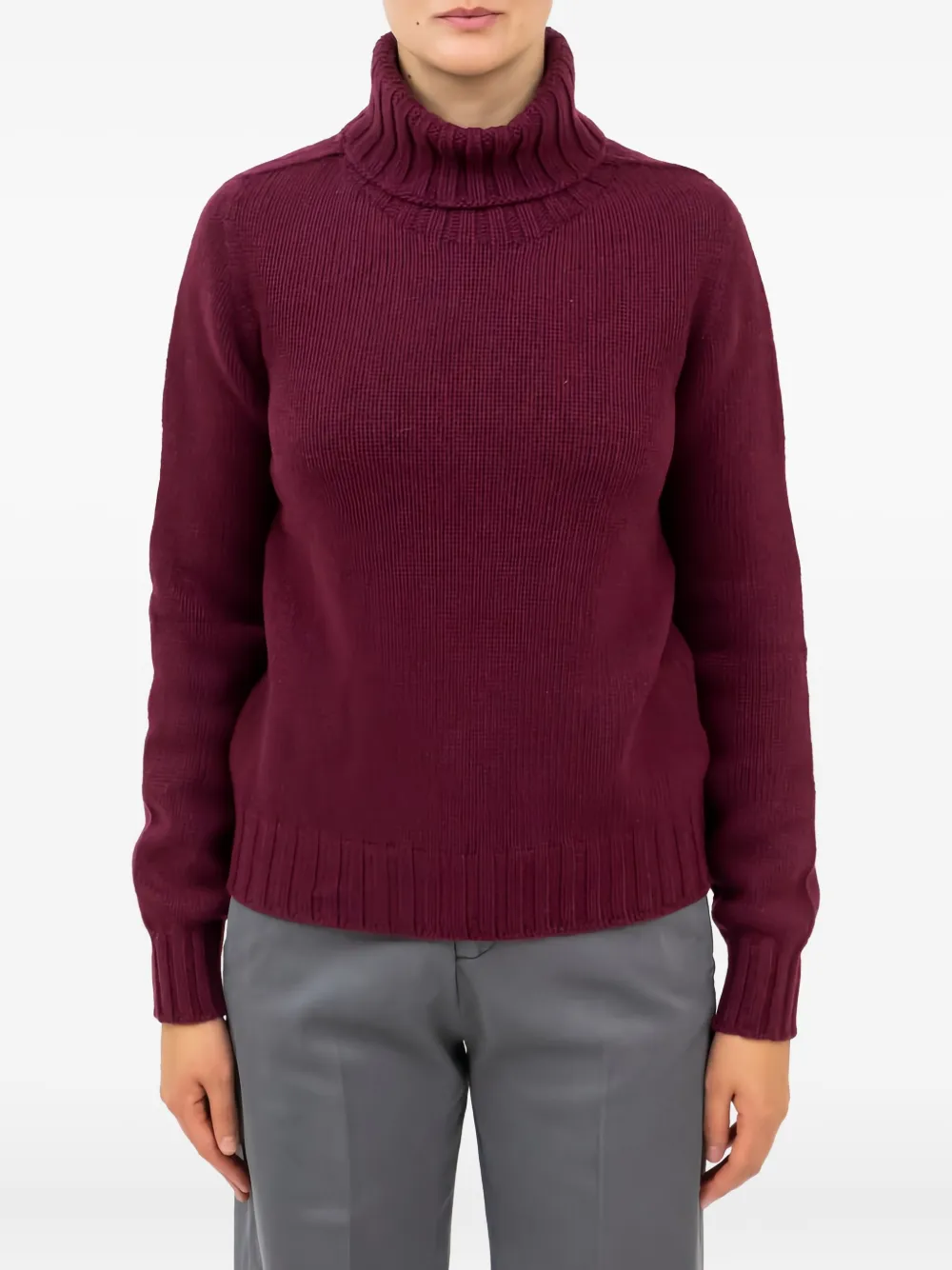 Aragona turtleneck ribbed sweater | Red | Image 1