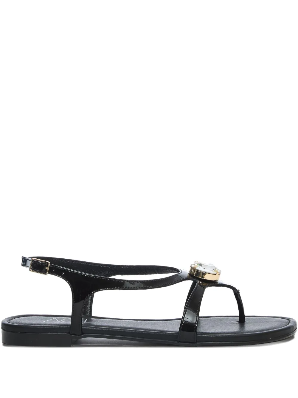 AGL Crystal Summer leren sandalen Zwart