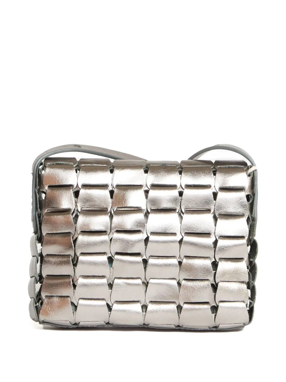 Dragon Diffusion Link Leather Cross Body Bag In Silver