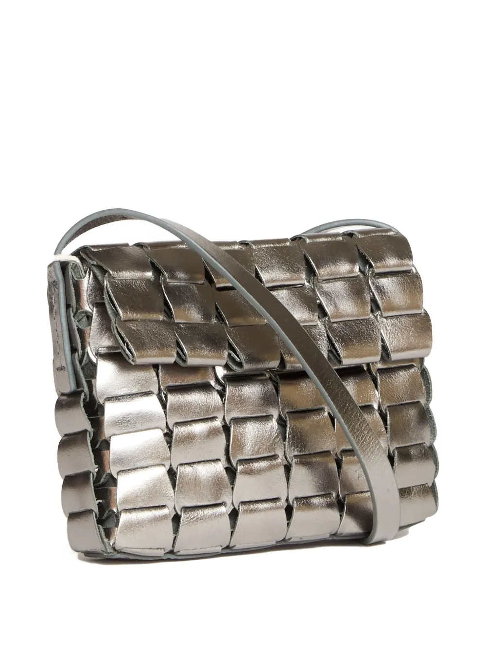 Dragon Diffusion Link Leather Cross Body Bag In Silver