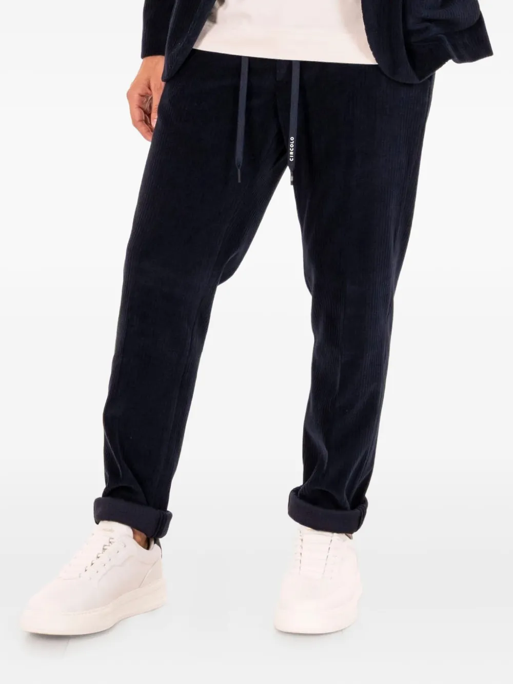 Circolo 1901 button-fastening corduroy trousers | Blue | Image 1