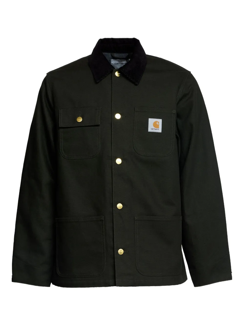 Carhartt WIP Michigan velvet-collar button jacket | Green | Image 1