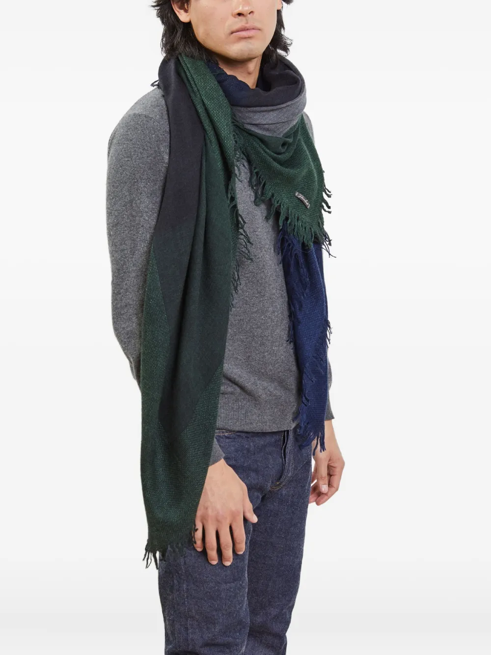 Faliero Sarti Teodoro sjaal met geometrische print Blauw