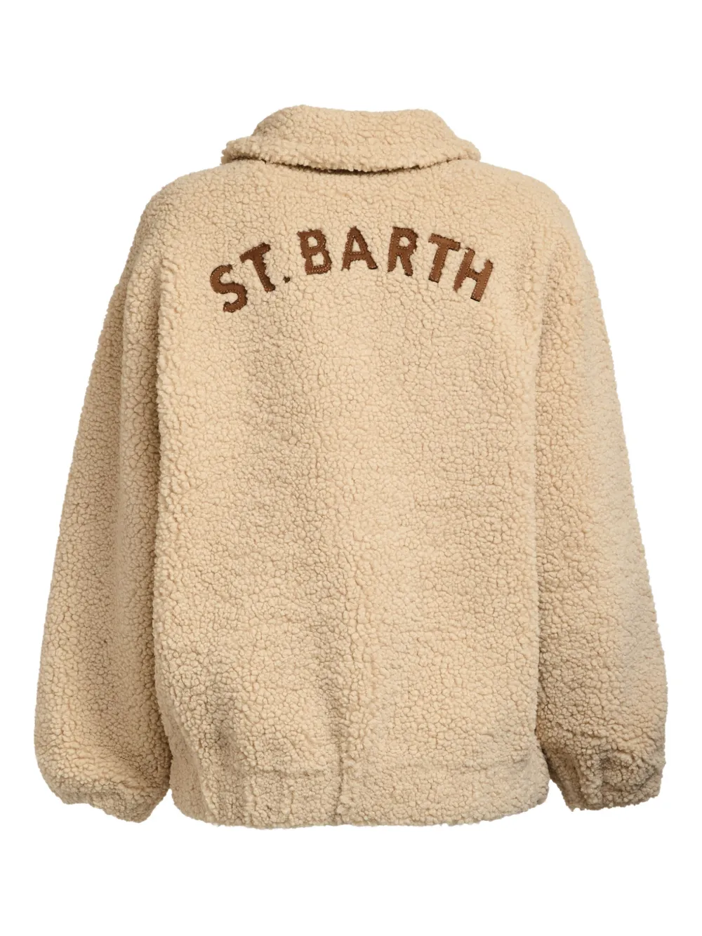 Mc2 Saint Barth Jeanne Teddy Patch Jacket In Brown