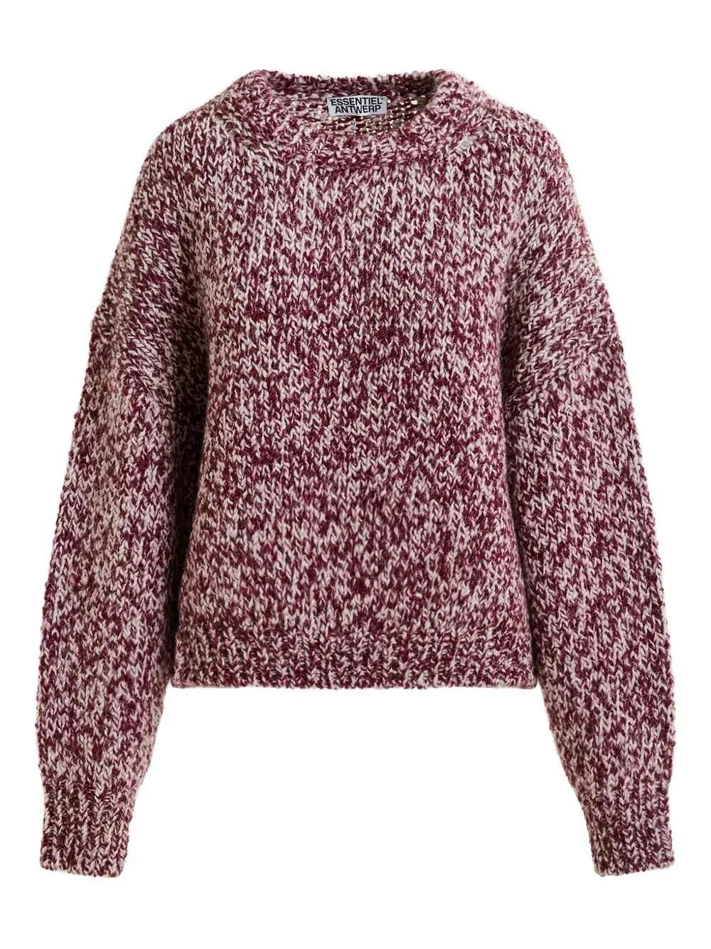 Essentiel Antwerp Patterned-knit Sweater In Red