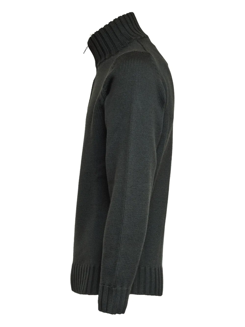 Filippo De Laurentiis Half-zip Wool Sweater In Green