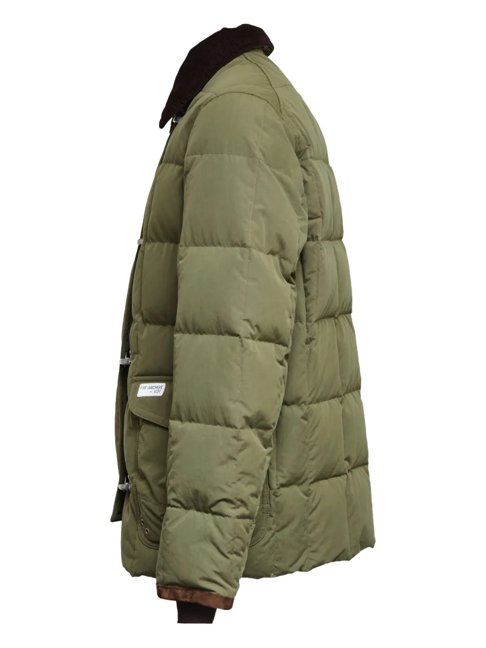 Fay 4 Ganci Quilted Padded Jacket In Green