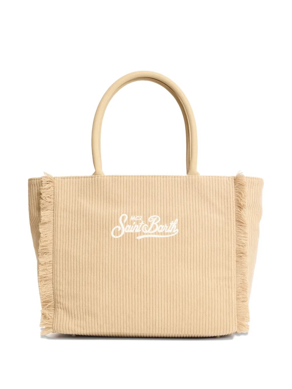 MC2 Saint Barth corduroy fringed vanity bag - Beige