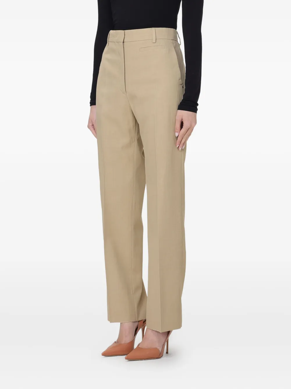 Sportmax Palmizi Straight Trousers In Neutral