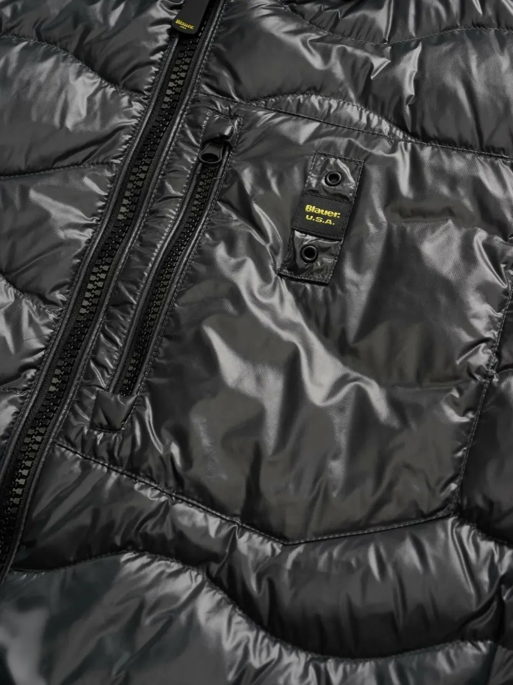 Blauer Wave jack met capuchon Zwart