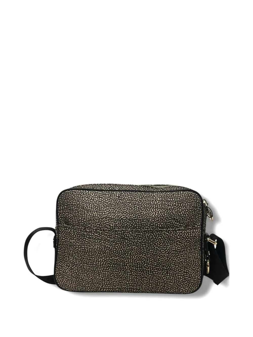 Borbonese Patterned Camera Case Cross Body Bag In Black