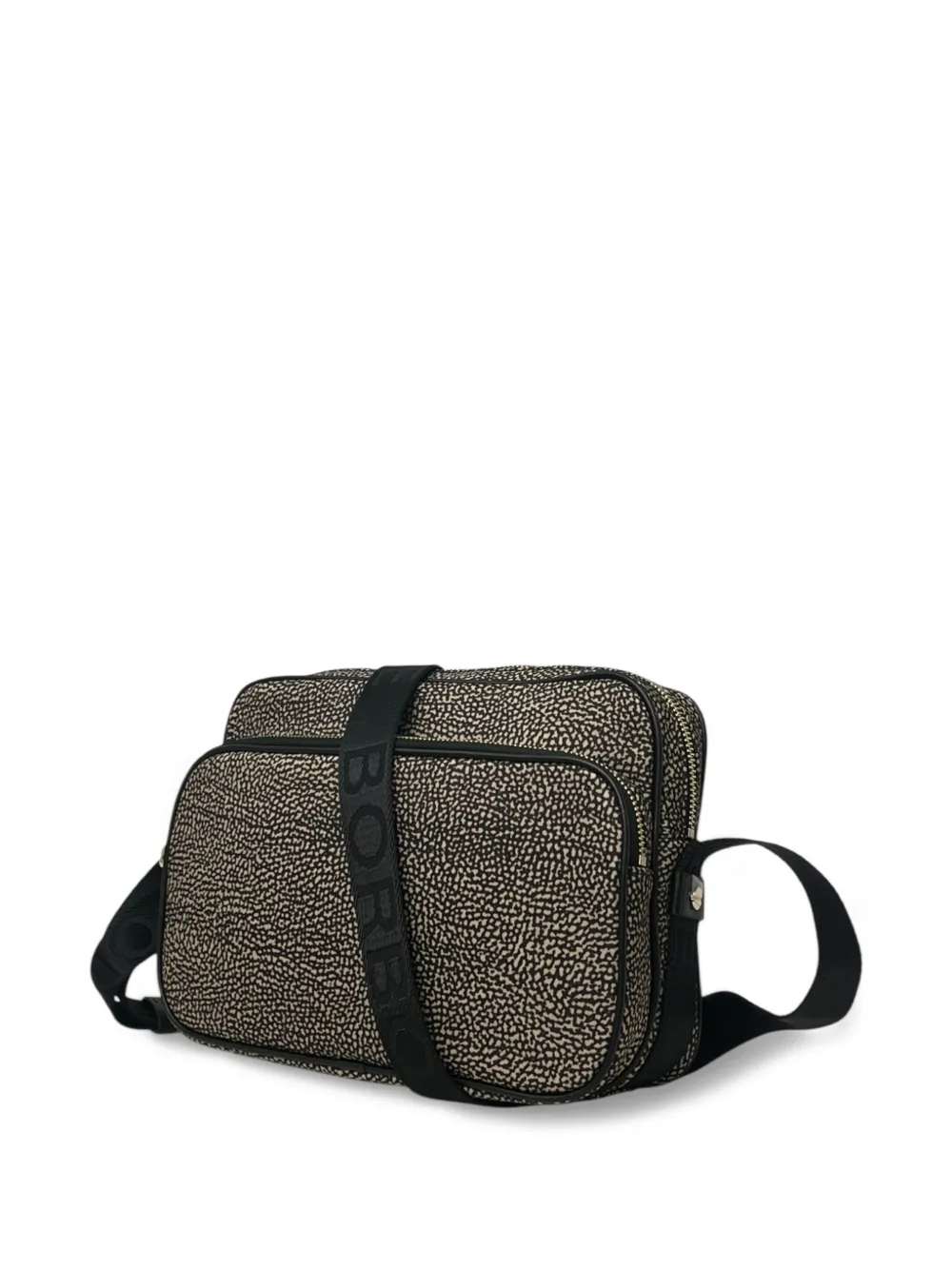  Borbonese Patterned Camera Case Cross Body Bag - Black 