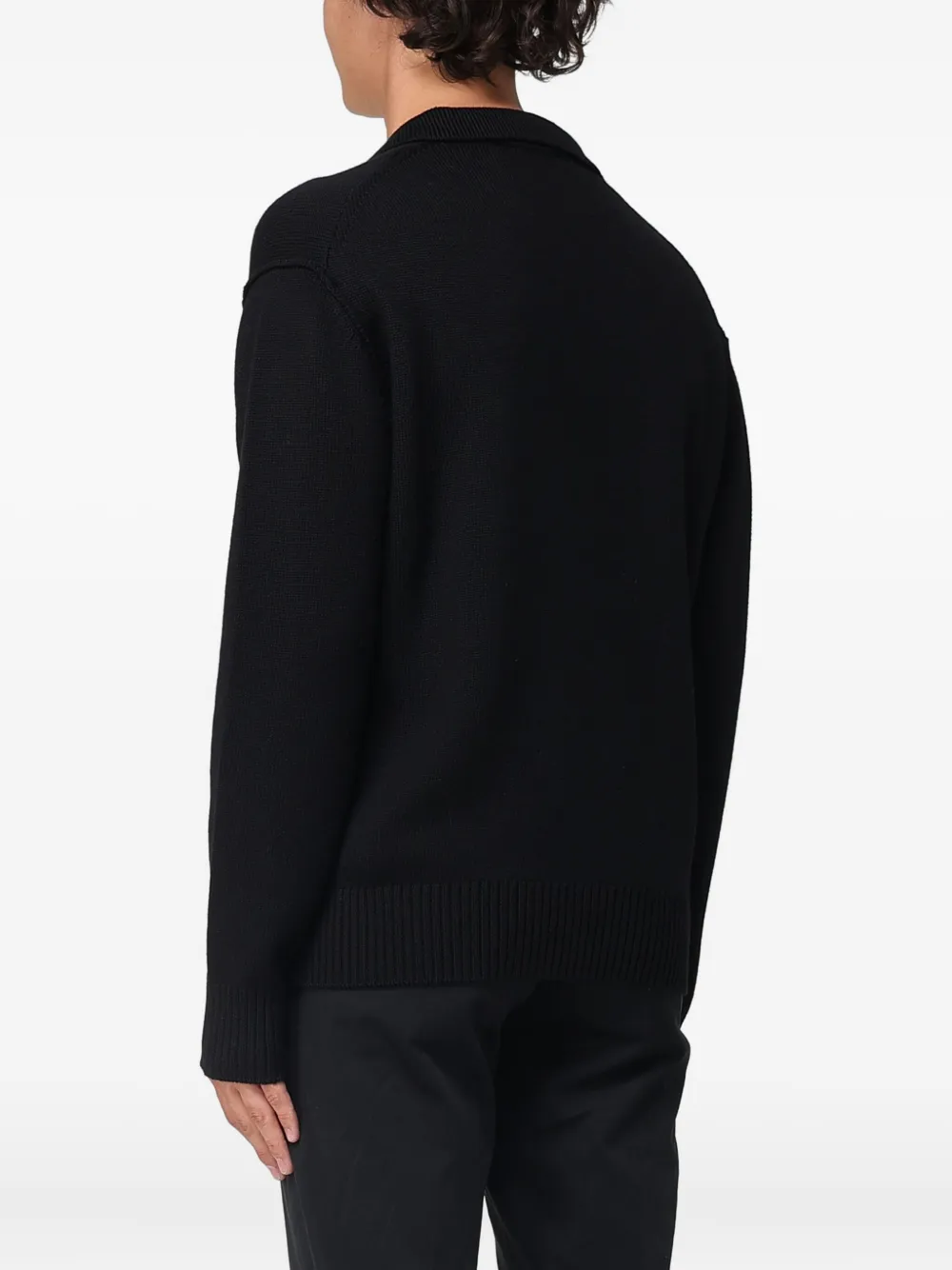 Paolo Pecora V-neck long-sleeves pullover - Zwart