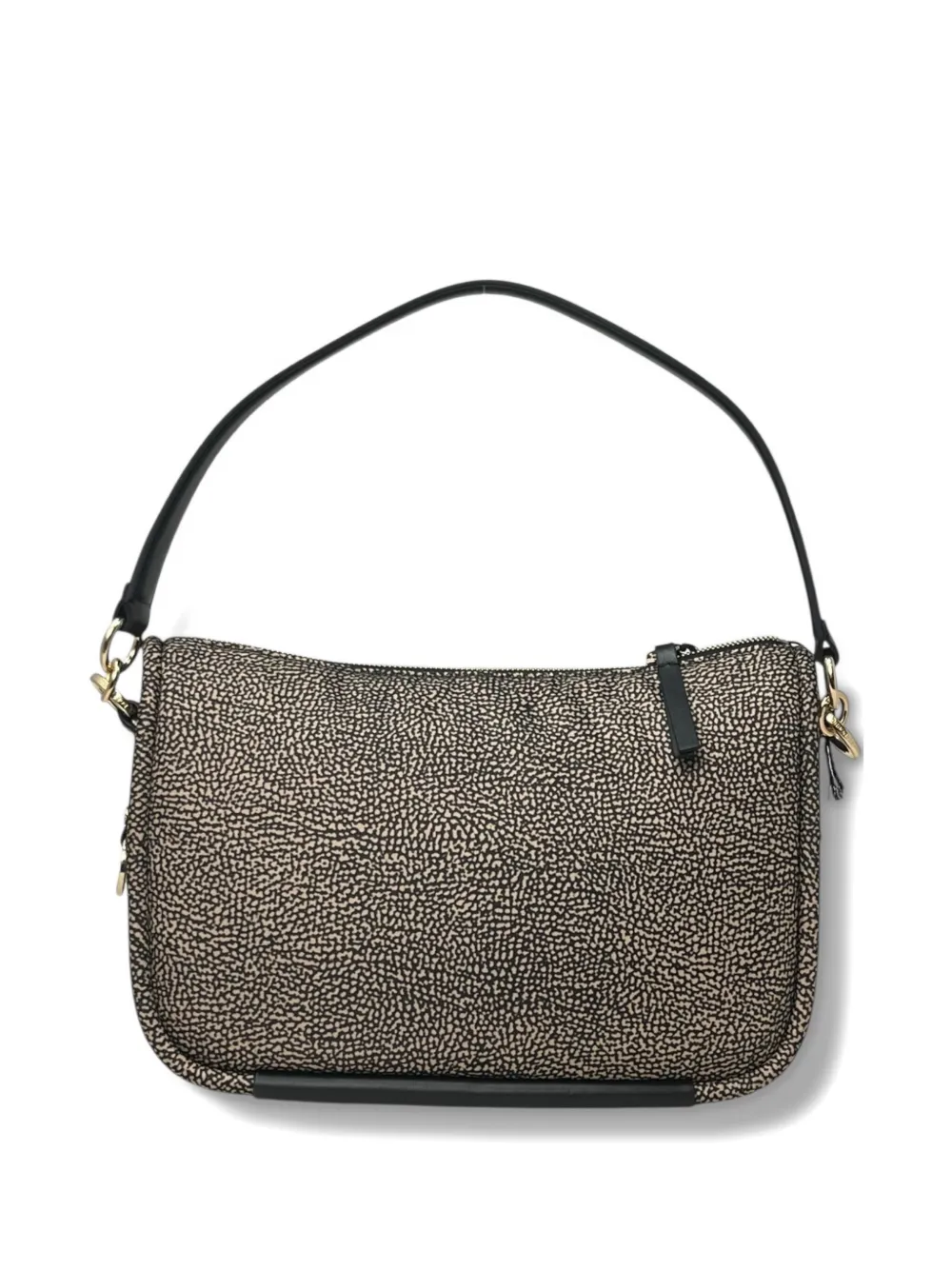 Borbonese Op Print Shoulder Bag In Brown