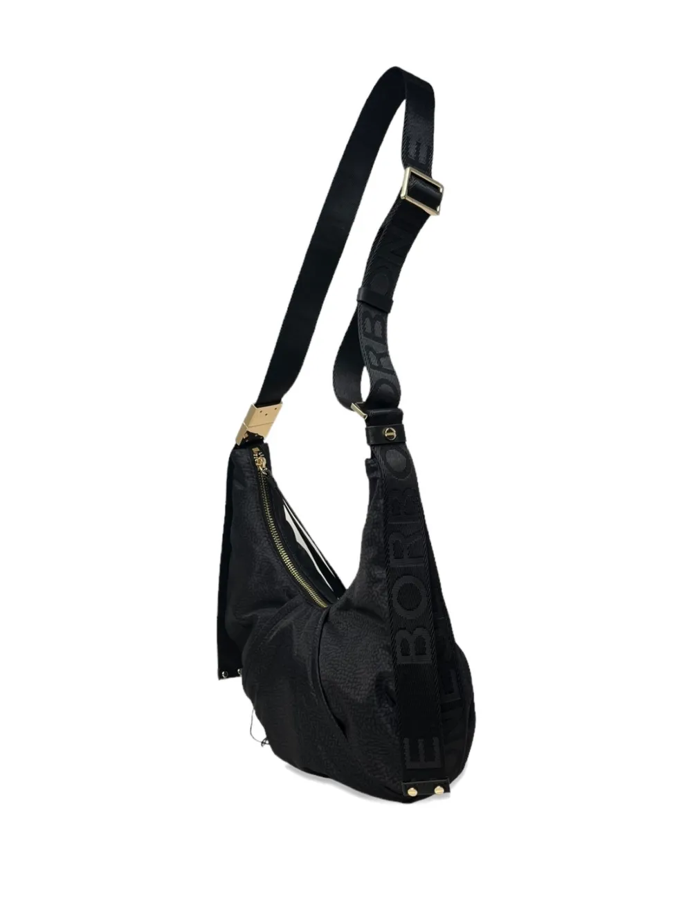 Borbonese Small Hobo Bag In Gray