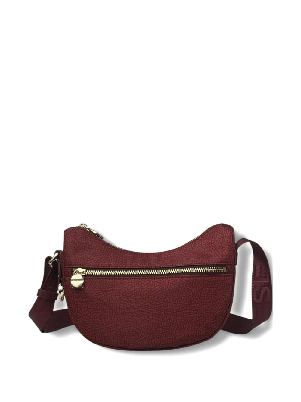 Borbonese Luna Zip Satchel In Red