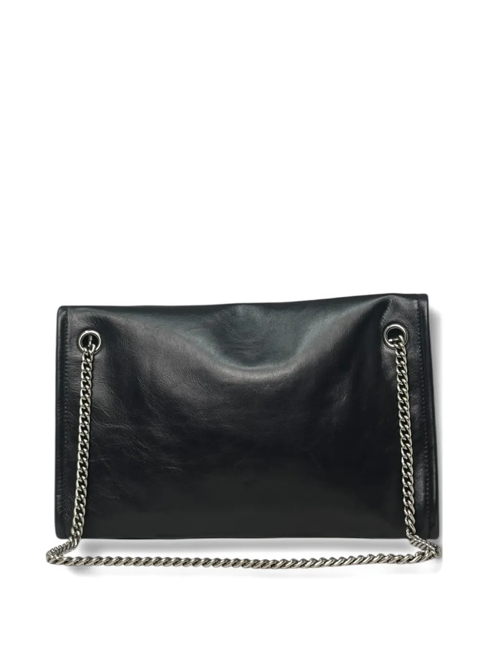 Orciani Gotham leather shoulder bag - Zwart