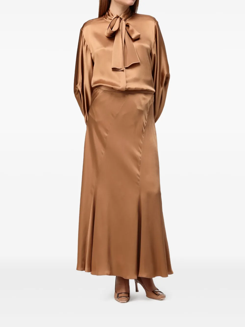 Alberta Ferretti tie-neck long-sleeve top | Blouses | Image 2