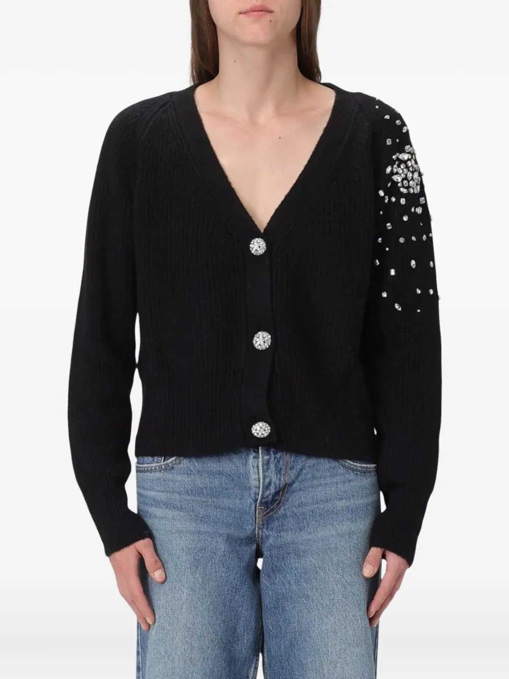 Liu •jo Embellishment-details Cardigan In Black