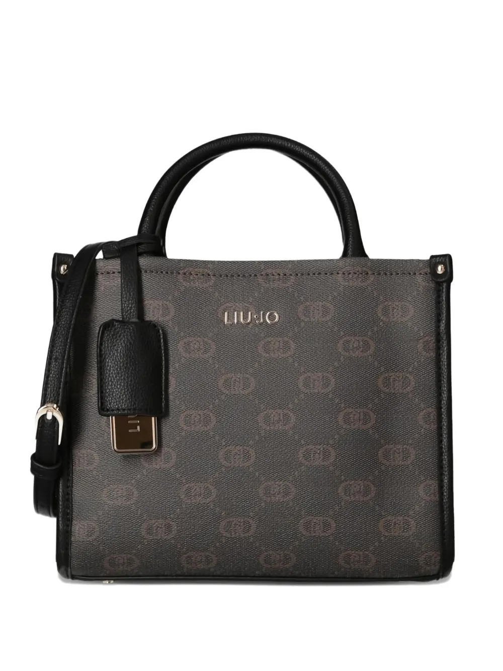 Liu •jo Small Monogram-pattern Tote Bag In Gray