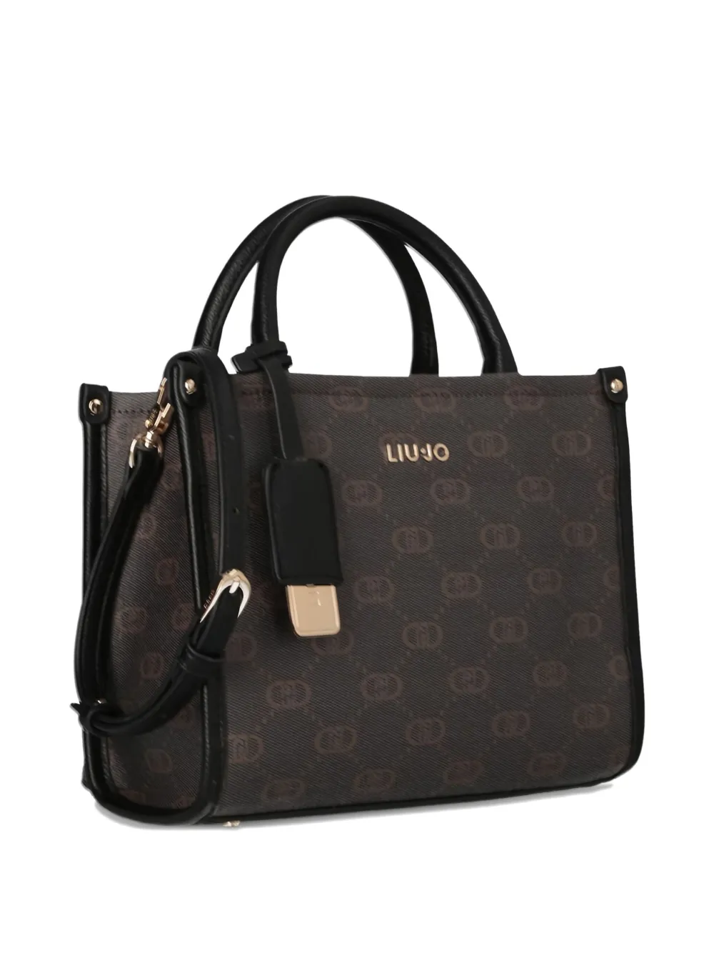Liu •jo Small Monogram-pattern Tote Bag In Gray