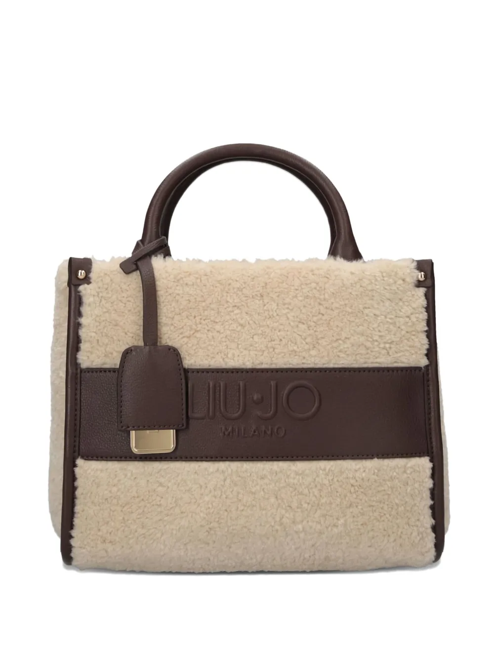 Liu •jo Small Logo-embossed Tote Bag In Neutral