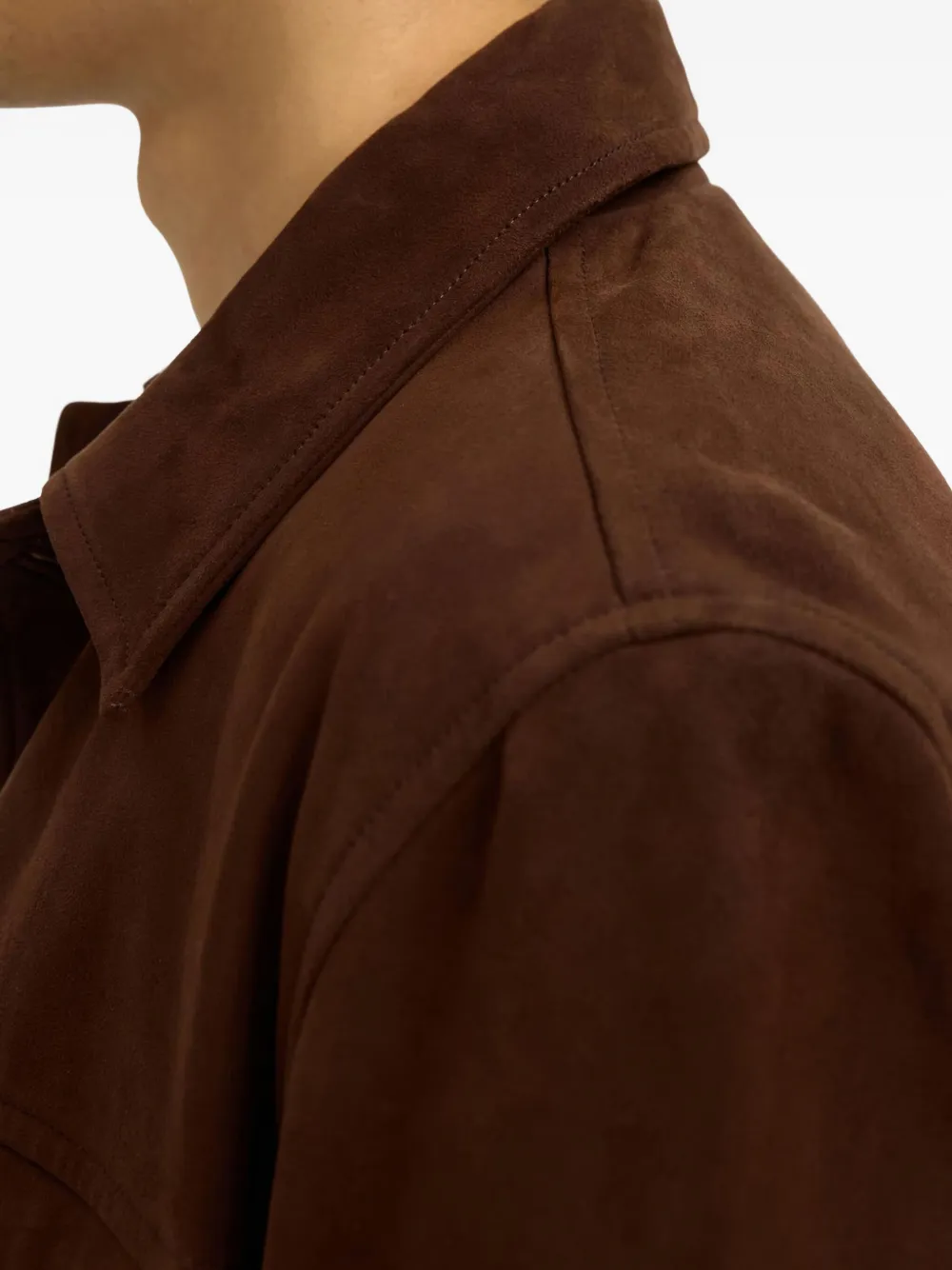 SELECTED Tom suède shirtjack Bruin