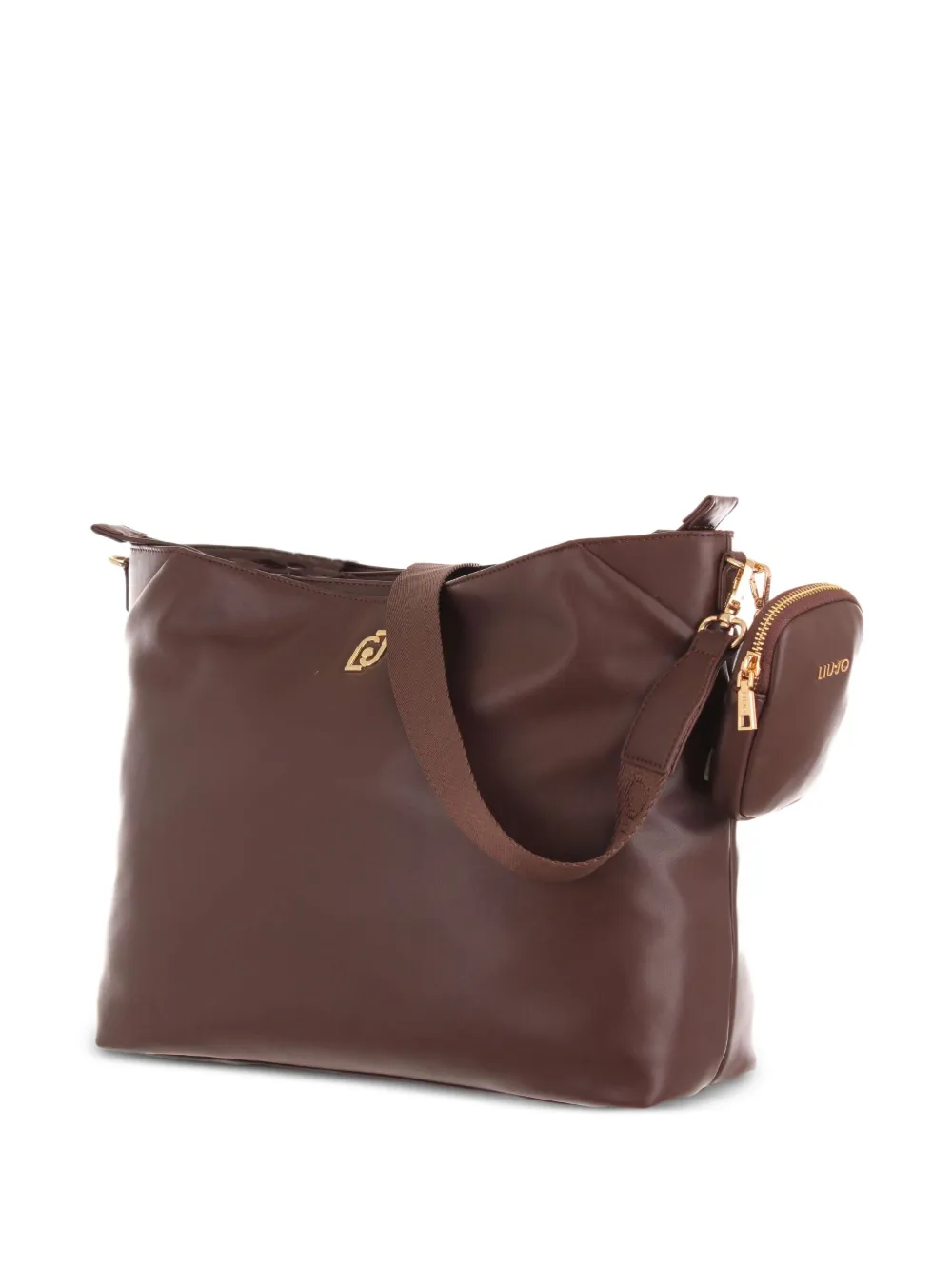 LIU JO Shopper met logoplakkaat Bruin