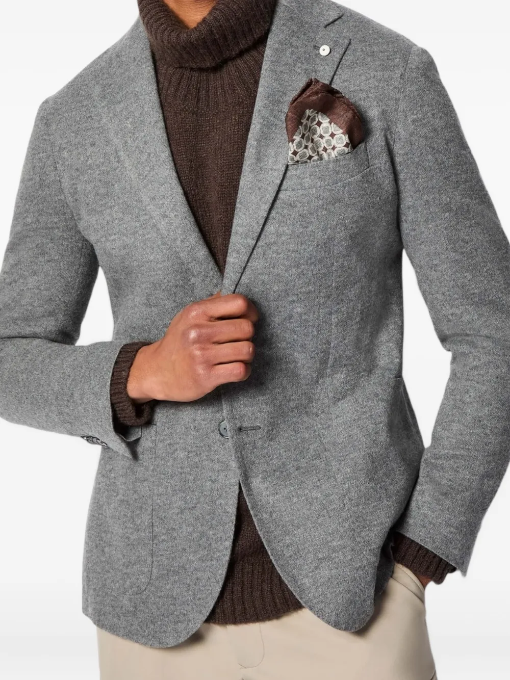 L.b.m 1911 Single-breasted Jersey Jacket In Gray