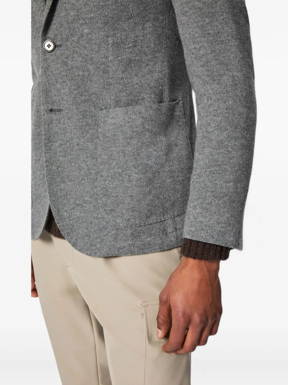 L.b.m 1911 Single-breasted Jersey Jacket In Gray
