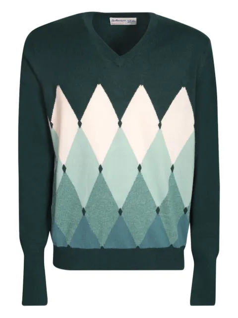 Ballantyne suéter con motivo de rombos y cuello en V