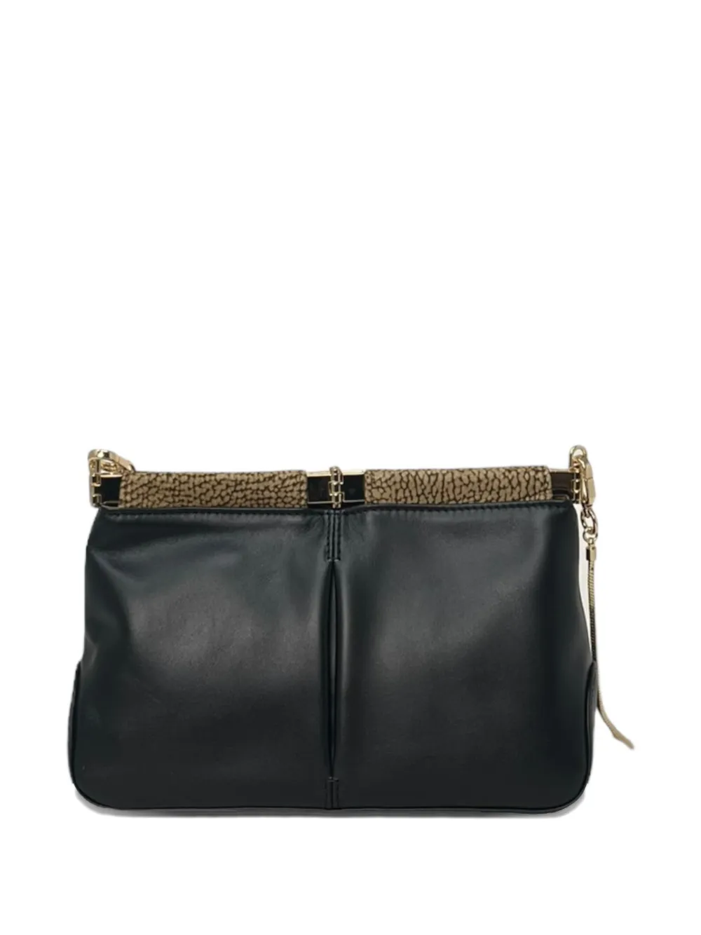 Borbonese Mini 5pm Shoulder Bag In Black