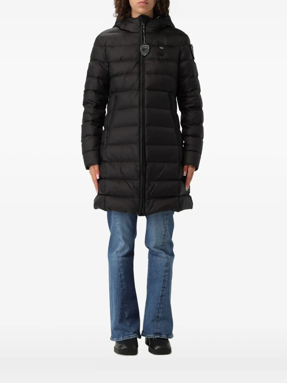 Blauer Agnes Hooded Coat In Black