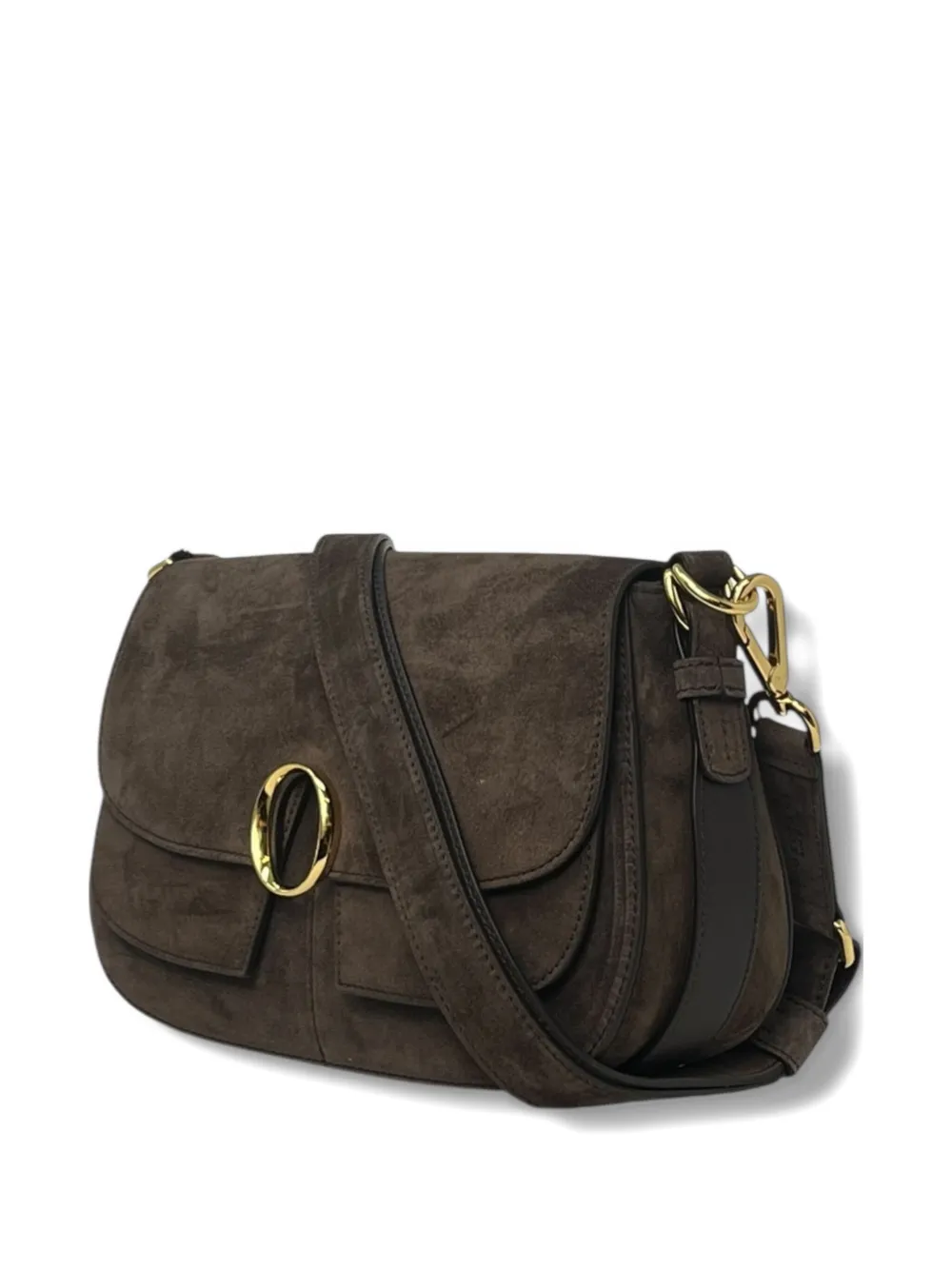 Orciani Ring-detail Cross Body Bag In Brown