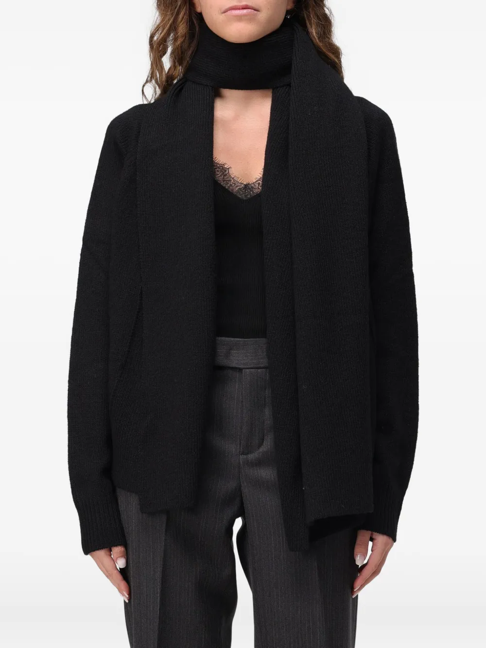LIU JO shawl-collar cardigan | Black | Image 1