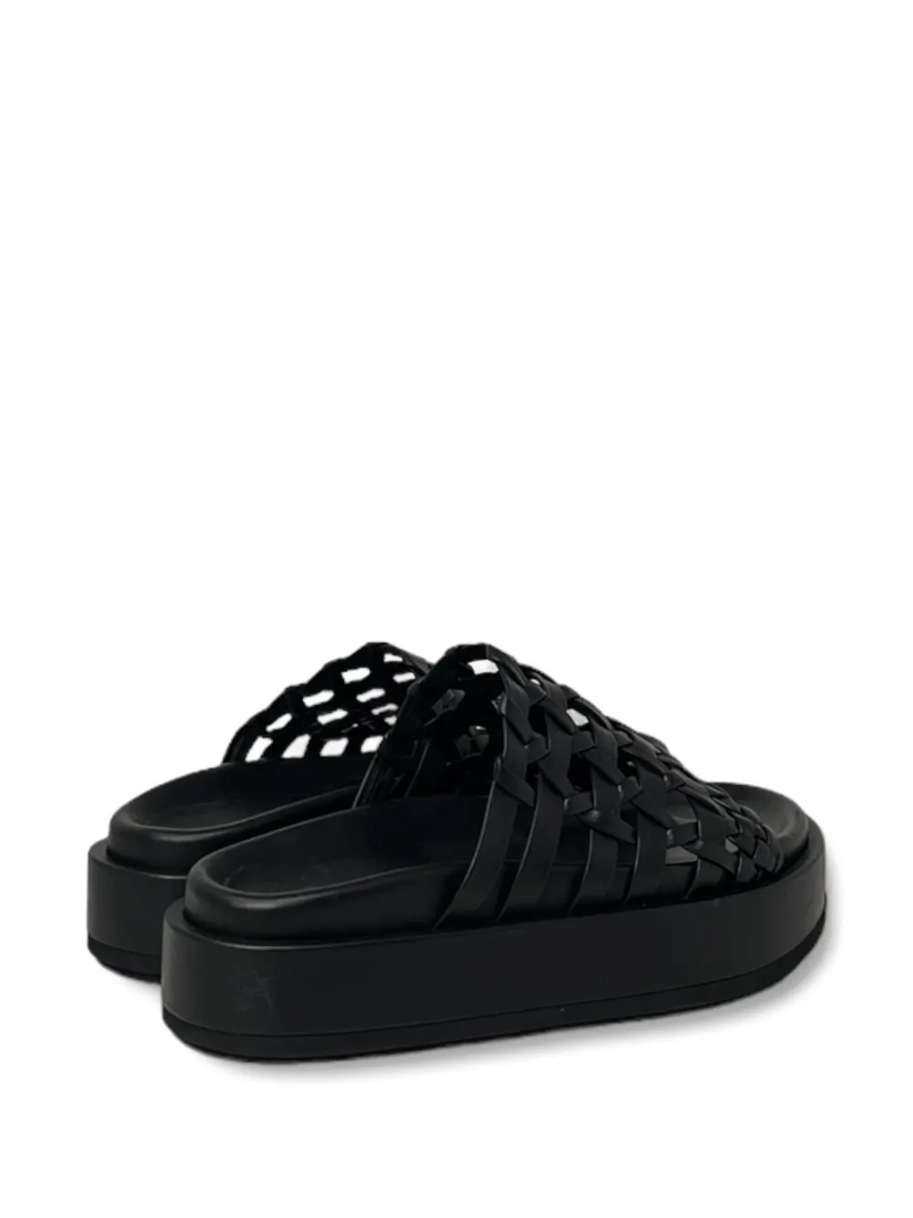 Paloma Barceló Leather Platform Sandals In Black