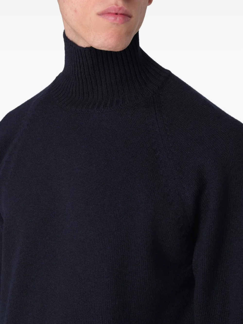 Paolo Pecora Turtleneck Raglan-sleeve Sweater In Blue