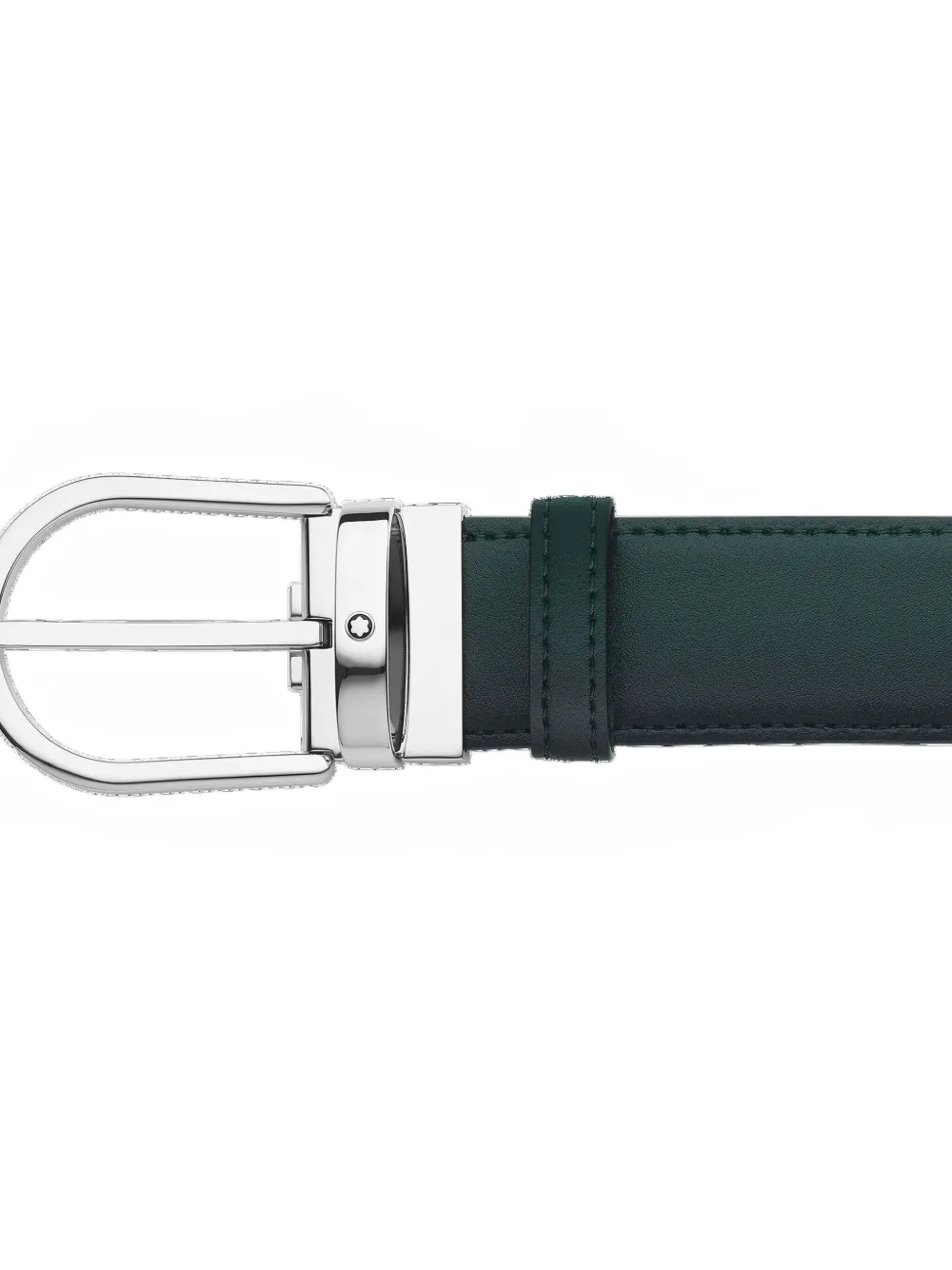 Montblanc horseshoe leather belt - Groen