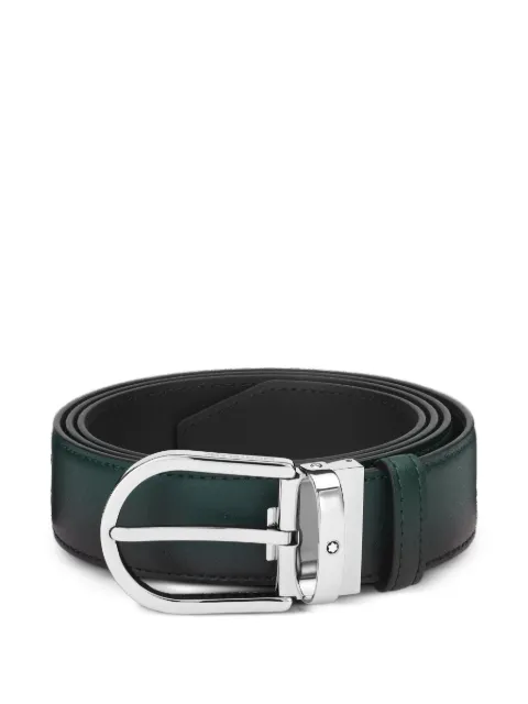 Montblanc horseshoe leather belt