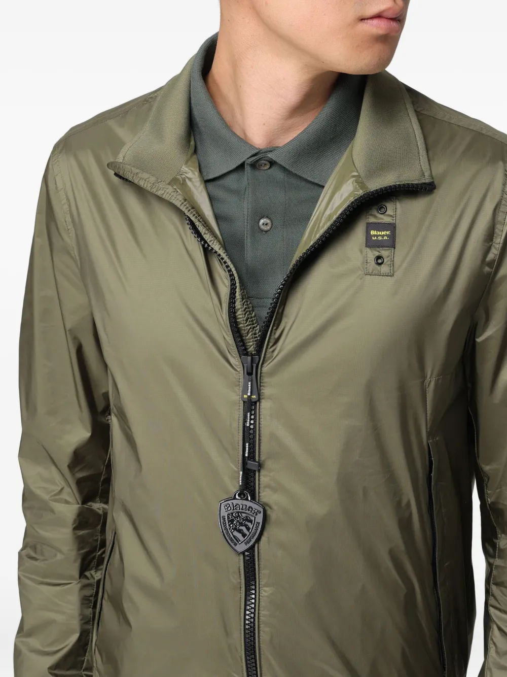 Blauer Zip-front Jacket In Green