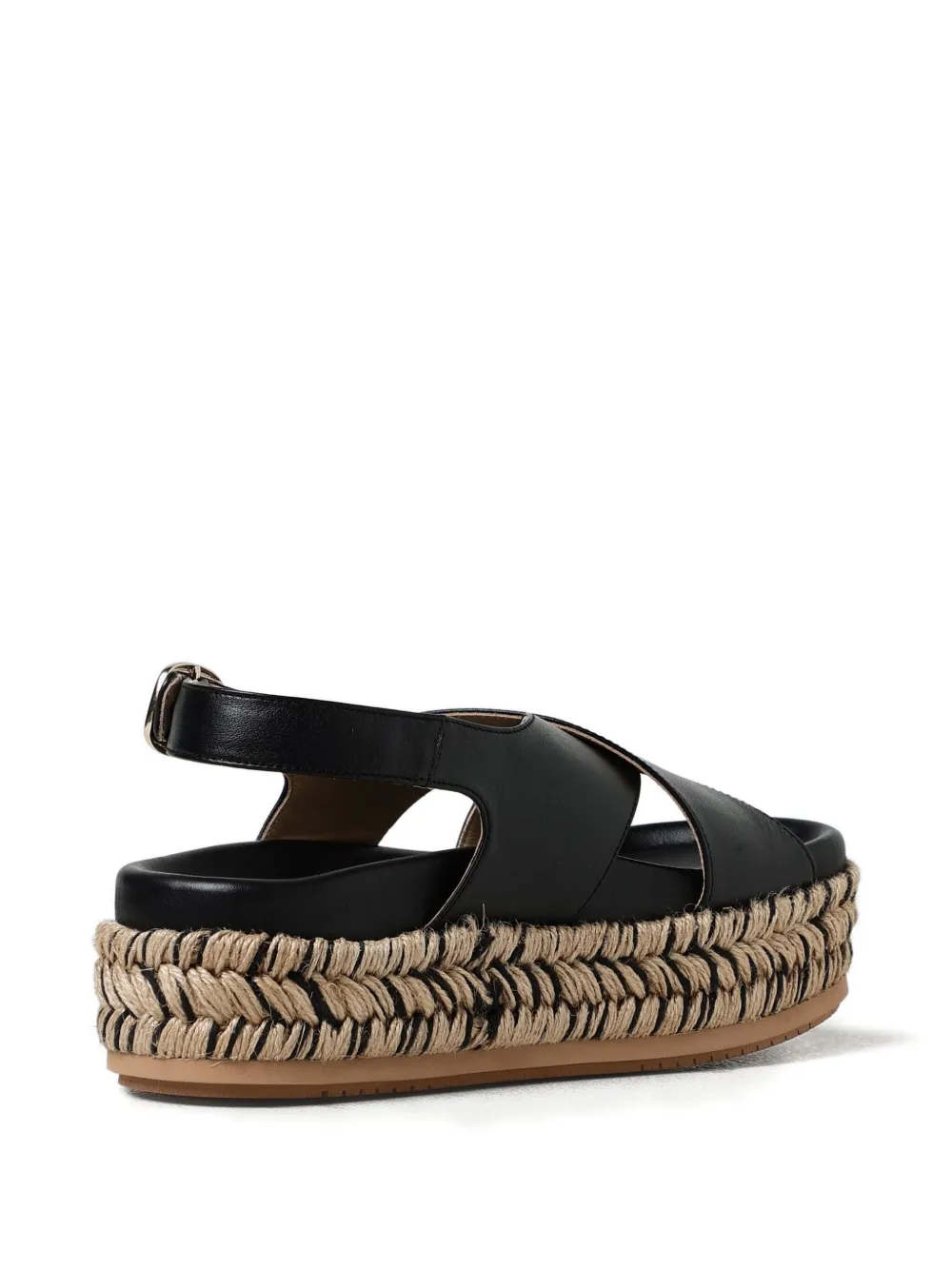 Paloma Barceló 35mm Francia Woven Platform Sandals In Black