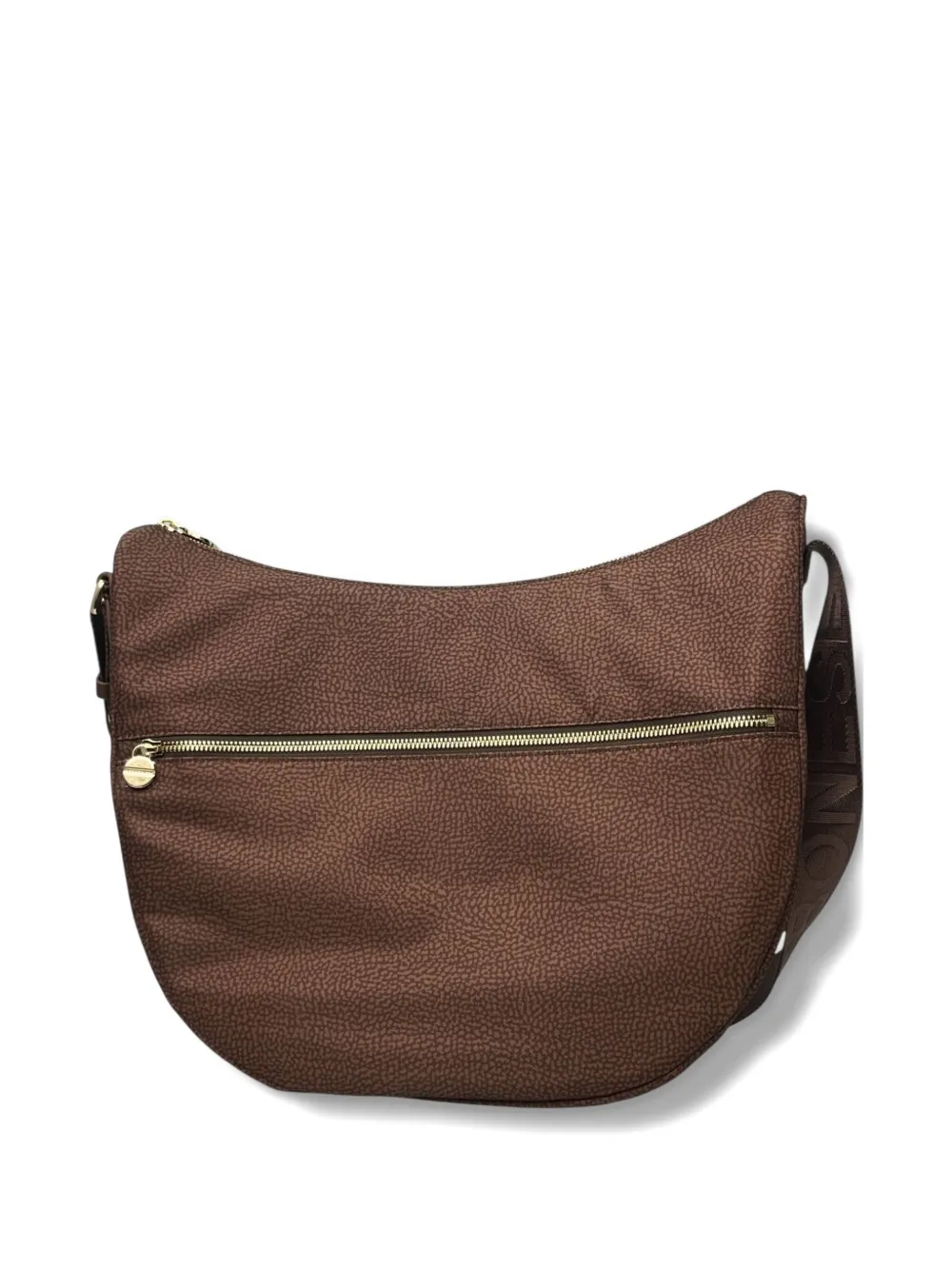 Borbonese Medium Luna Shoulder Bag In Brown
