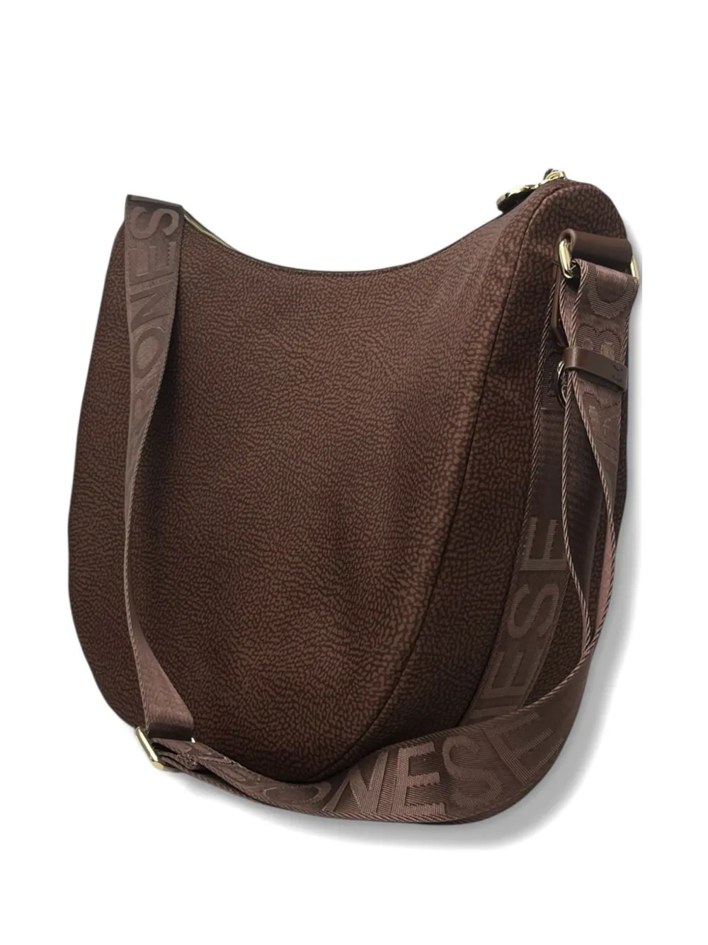 Borbonese Medium Luna Shoulder Bag In Brown