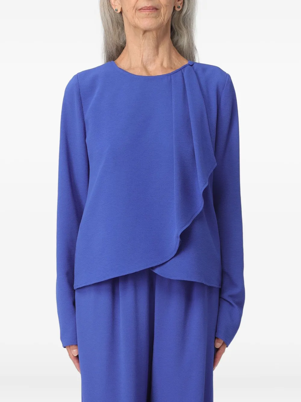 Giorgio Armani ruffled top | Blue | Image 1