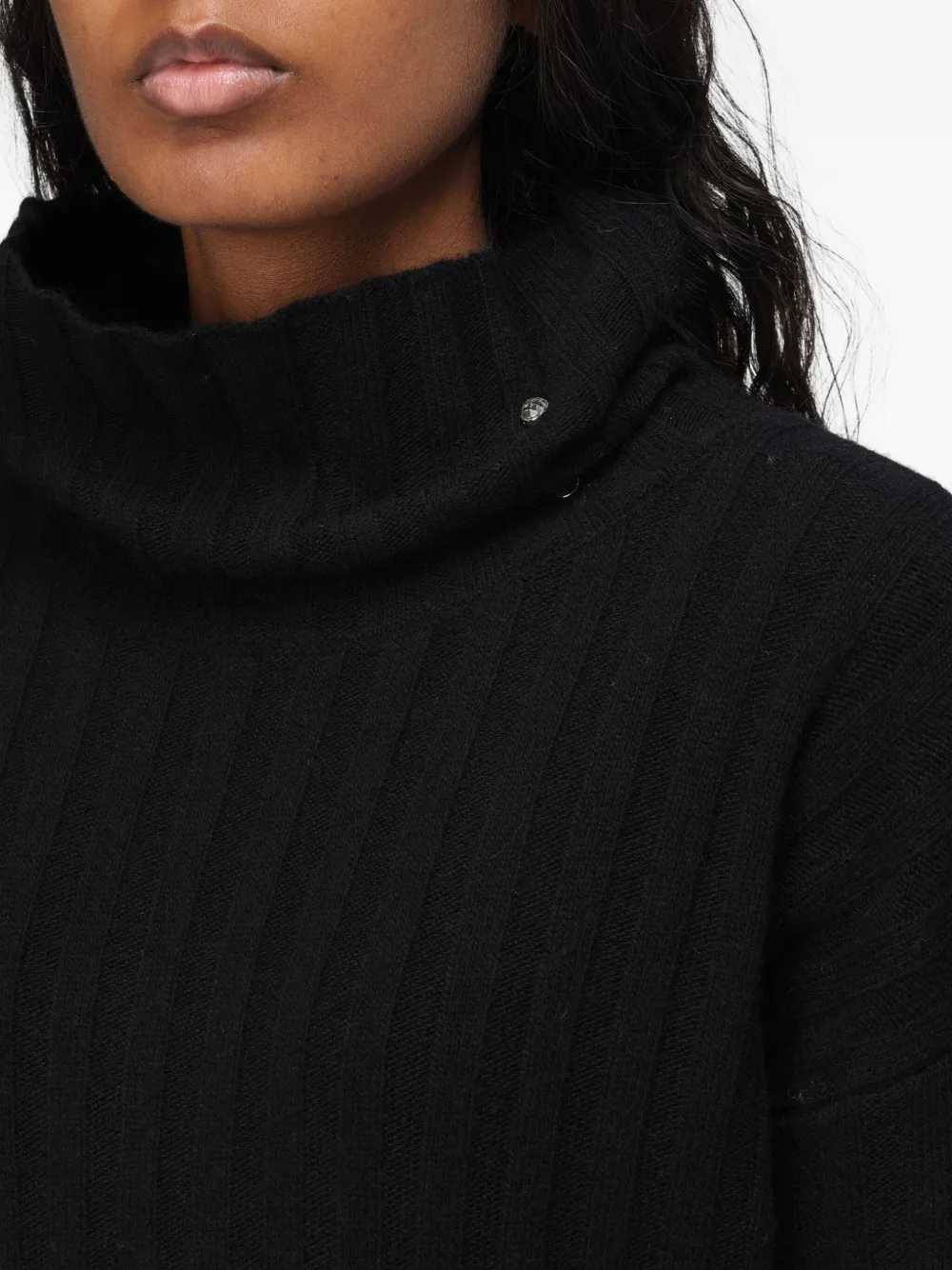 LIU JO Gebreide midi-jurk Zwart