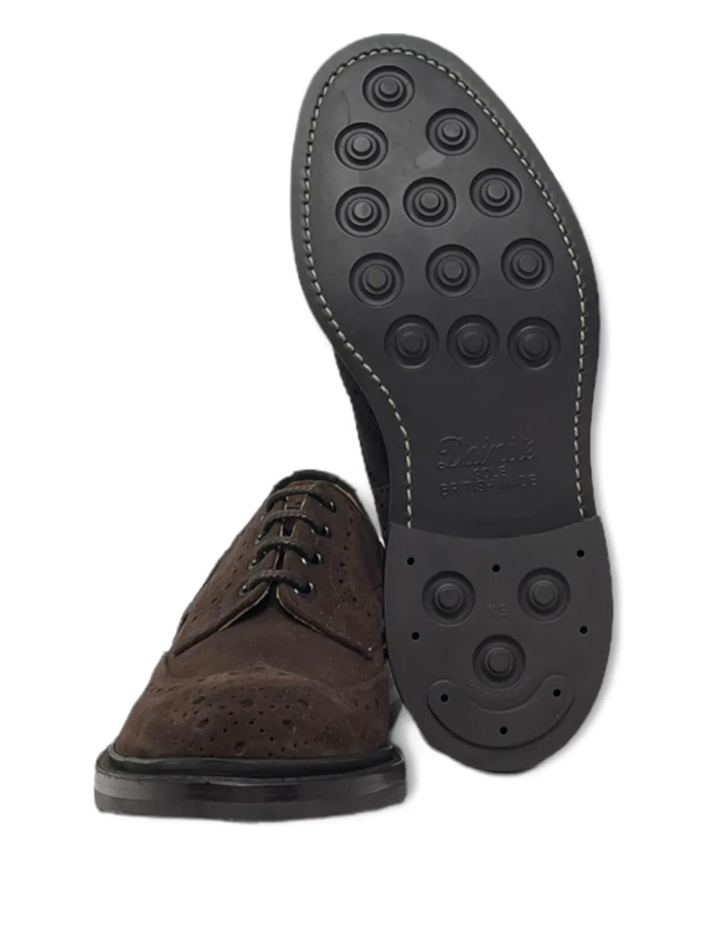 Tricker's Bourton Suede Brogues In Brown