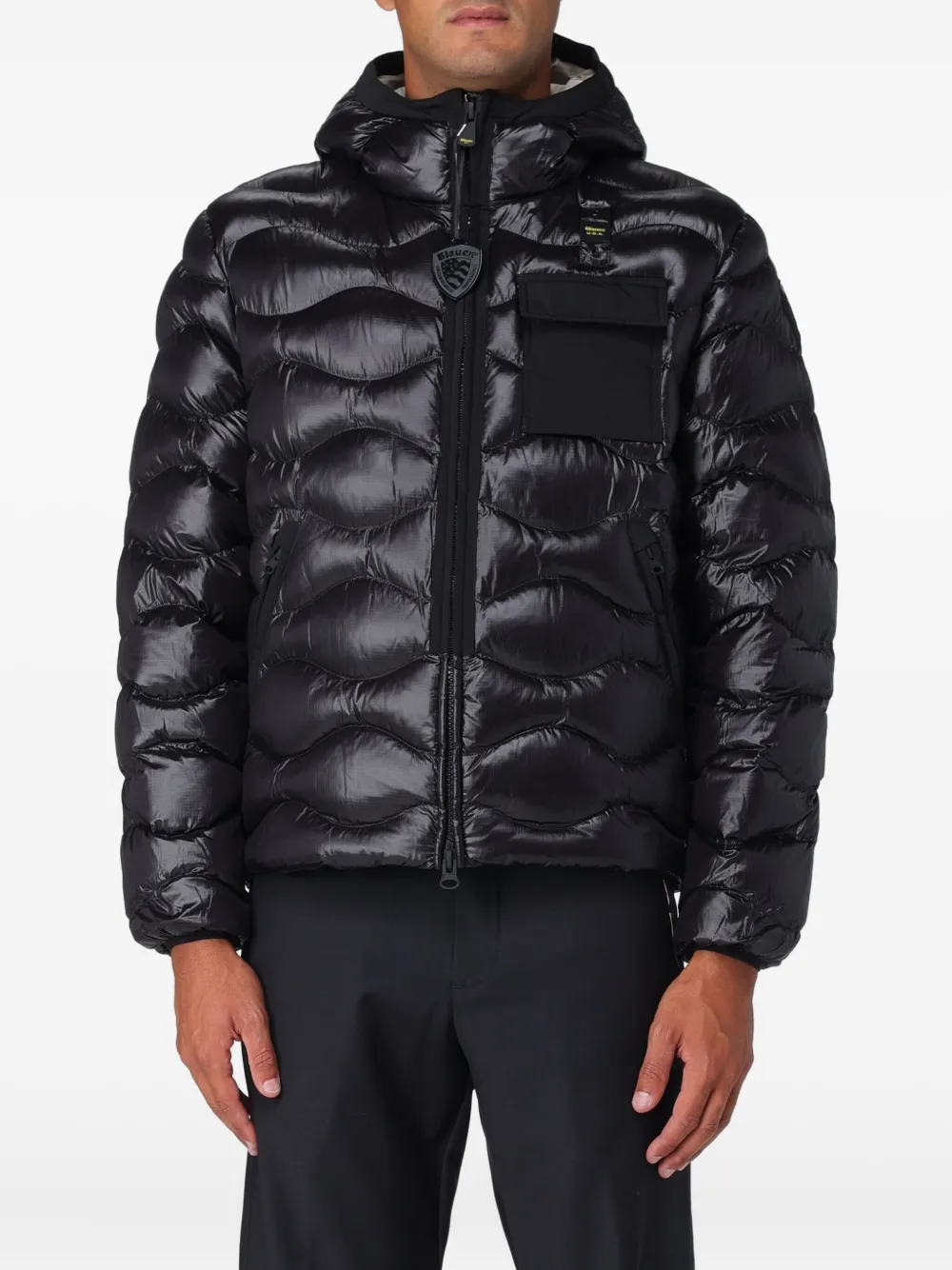 Blauer Bryant hooded quilted jacket | Black | Image 1