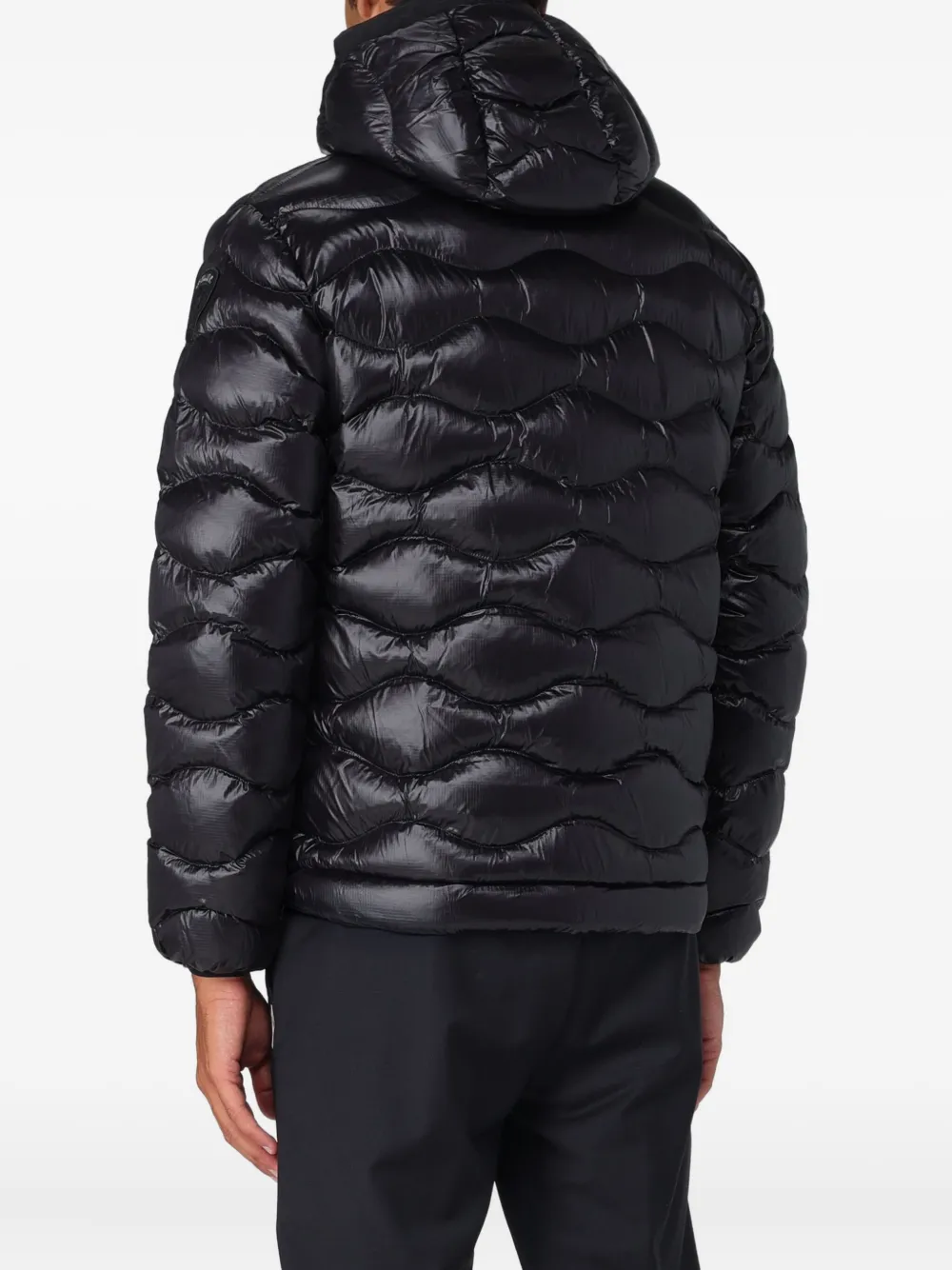 Blauer Bryant Hooded Quilted Jacket In Black