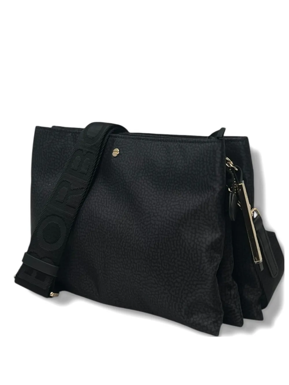 Borbonese abstract-pattern crossbody bag | Black | Image 1