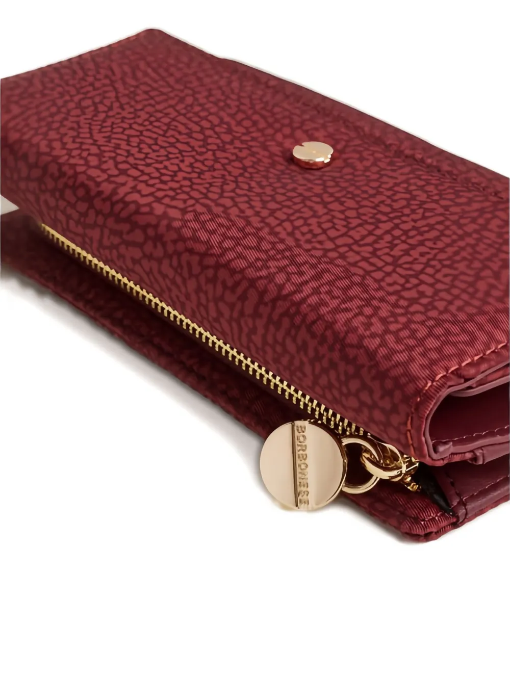 Borbonese Medium Flap Wallet In Red